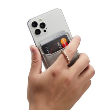 MUXMA Kortholder Ringstativ RFID Blokkerende Kredittkort - Grå