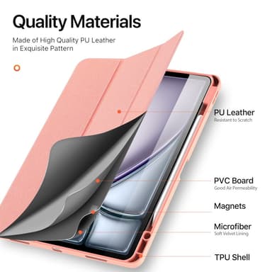 DUX DUCIS Domo iPad Air 13 (2024) Deksel Trefoldelig - Rosa