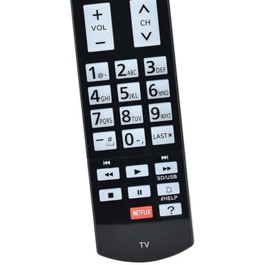 TV-fjernkontroll erstatning for N2QAYB000862 for Panasonic TV med brukervennlig knapp