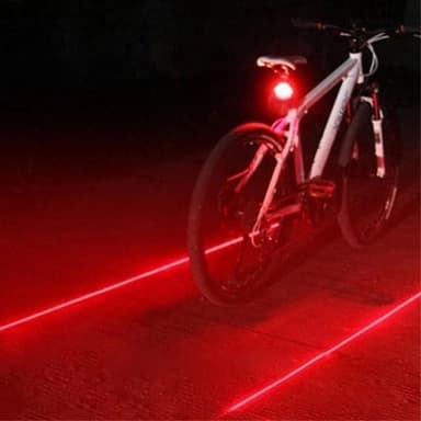 Sykkel 5-LED parallelllinje laser baklys universell vanntett