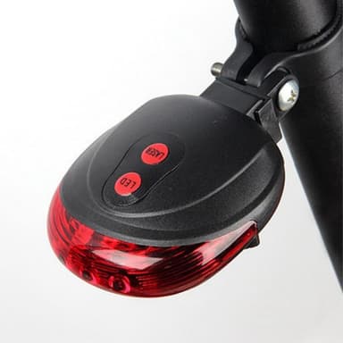 Sykkel 5-LED parallelllinje laser baklys universell vanntett