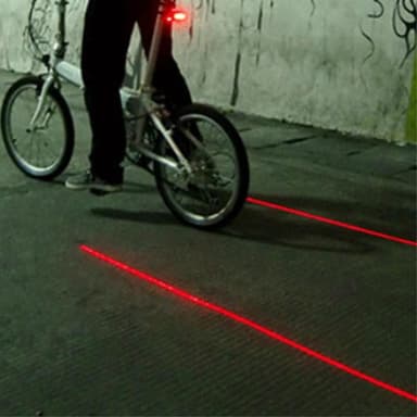 Sykkel 5-LED parallelllinje laser baklys universell vanntett