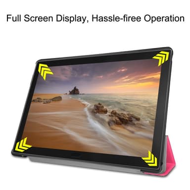 Trifoldbart deksel til Lenovo Tab E10 - Rosa