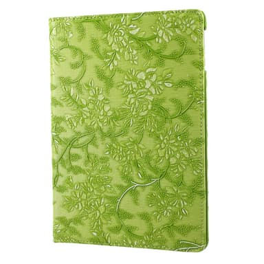 Deksel iPad (2017/2018) /iPad Air, 360 Rotasjon Blomster - Grønn