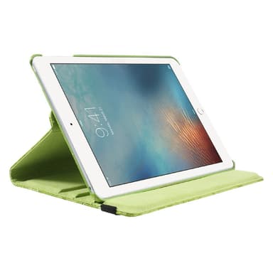 Deksel iPad (2017/2018) /iPad Air, 360 Rotasjon Blomster - Grønn