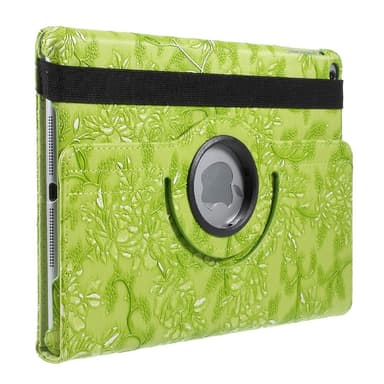 Deksel iPad (2017/2018) /iPad Air, 360 Rotasjon Blomster - Grønn