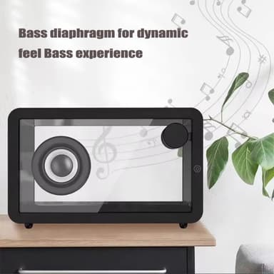 M8 gjennomsiktig Bluetooth-høyttaler med RGB lys HiFi lyd Bass Subwoofer