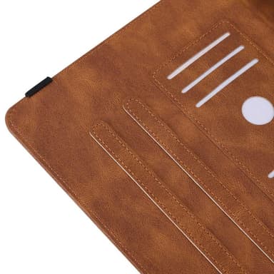 Apple iPad 10.9 2022 Sammenleggbart Veske Kortholder Sommerfugl - Brun