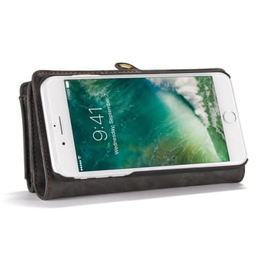 CASEME iPhone 8/7 Plus Retro Split Lommebok-deksel I Lær - Grå