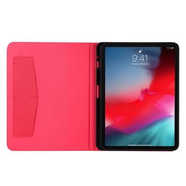 For iPad Air 13 (2024) Sammenleggbart Veske Kortholder Stofftekstur - Rød