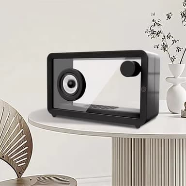 M8 gjennomsiktig Bluetooth-høyttaler med RGB lys HiFi lyd Bass Subwoofer