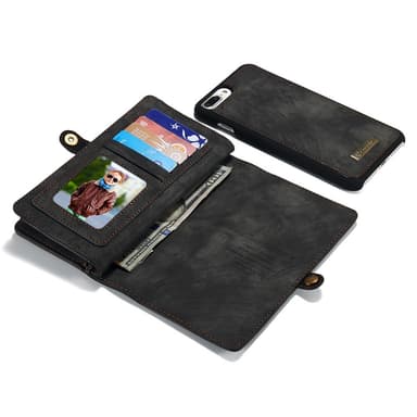 CASEME iPhone 8/7 Plus Retro Split Lommebok-deksel I Lær - Grå