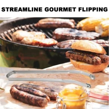 BBQ-tang Rustfritt stål grillklemme