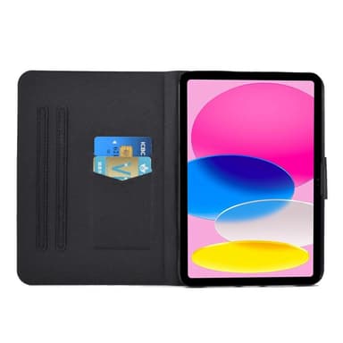 Apple iPad 10.9 2022 Sammenleggbart Veske Kortholder - Blå Sommerfugl