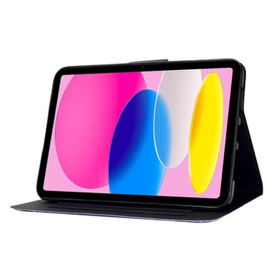 Apple iPad 10.9 2022 Sammenleggbart Veske Kortholder - Blå Sommerfugl