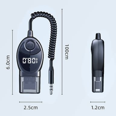W8 lydadapter Bluetooth-mottaker FM-sender med kabel