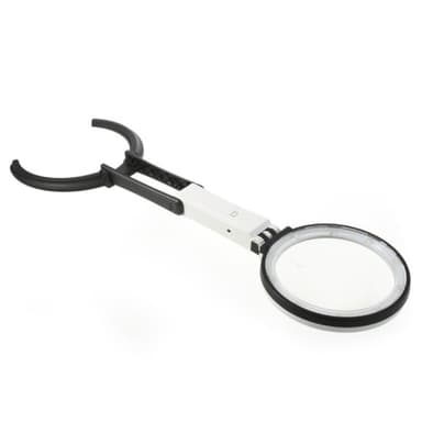 Sammenleggbar stor forstørrelsesglass med LED-lampe 2 x 120mm