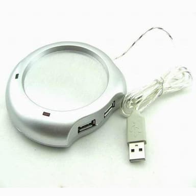 Kaffe-/kaffekoppvarmer, 4-porter USB-hub
