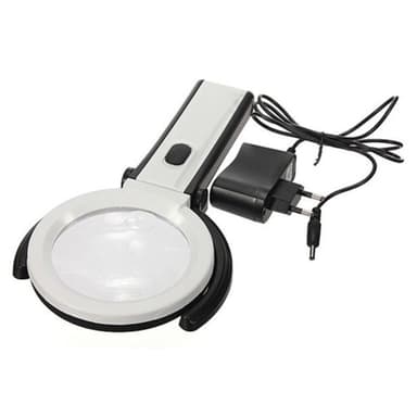 Sammenleggbar stor forstørrelsesglass med LED-lampe 2 x 120mm