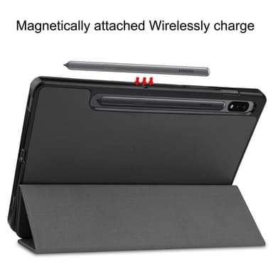Slim Fit Dekseldeksel til Samsung Galaxy Tab S7/S8 - Svart