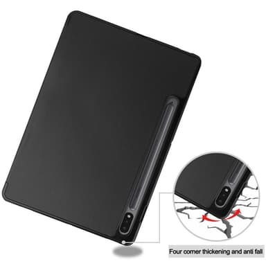 Slim Fit Dekseldeksel til Samsung Galaxy Tab S7/S8 - Svart