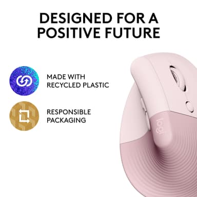 Logitech Lift Vertical trådløs mus (rose)