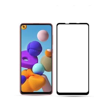 AMORUS Samsung Galaxy A21s Herdet Glass - Svart
