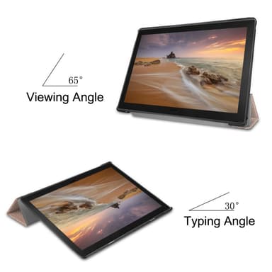 Trifoldbart deksel til Lenovo Tab E10 - Rose Gull