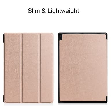 Trifoldbart deksel til Lenovo Tab E10 - Rose Gull