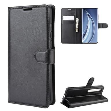 Litchi Xiaomi Mi 10/Mi 10 Pro Lommebok-deksel - Svart