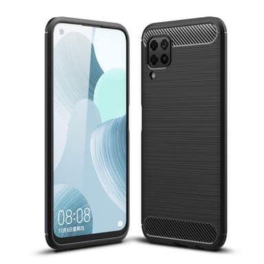 Huawei P40 Lite Karbonfiber Teksturdeksel - Svart