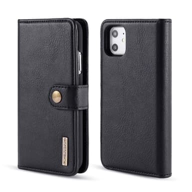 DG.MING iPhone 11 Split Lommebok-deksel I Lær - Svart