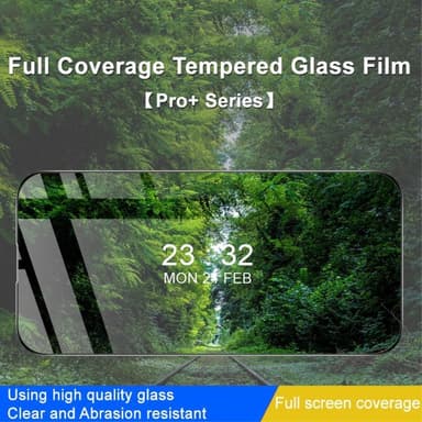 iPhone 14 Pro IMAK Pro+ heldeksel Herdet Glass Svart Ramme