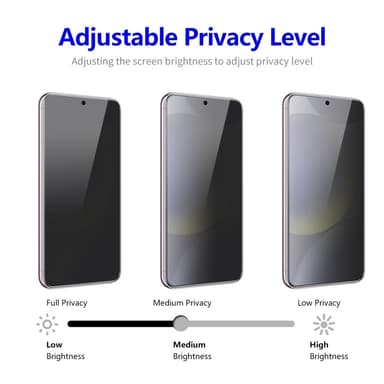 ENKAY For Samsung Galaxy S24 Anti-Spy Skjermbeskytter Full Dekning