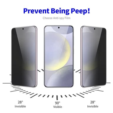 ENKAY For Samsung Galaxy S24 Anti-Spy Skjermbeskytter Full Dekning