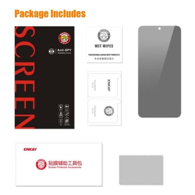 ENKAY For Samsung Galaxy S24 Anti-Spy Skjermbeskytter Full Dekning