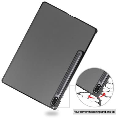 Slim Fit Dekseldeksel til Samsung Galaxy Tab S7 Plus/S8 Plus - Grå