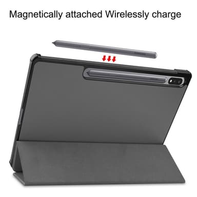 Slim Fit Dekseldeksel til Samsung Galaxy Tab S7 Plus/S8 Plus - Grå