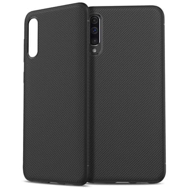 Samsung Galaxy A50 Twill Tekstur TPU-deksel - Svart