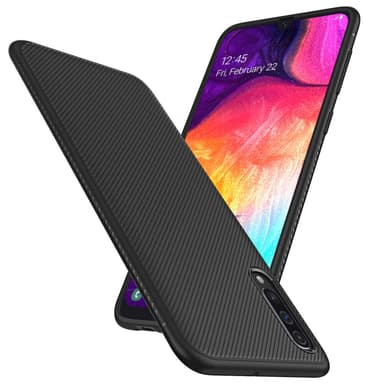 Samsung Galaxy A50 Twill Tekstur TPU-deksel - Svart