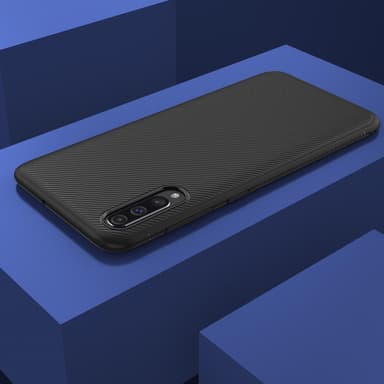 Samsung Galaxy A50 Twill Tekstur TPU-deksel - Svart