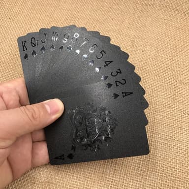 Svart plast PVC Poker vanntett spillkort kortdekk