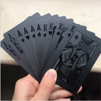 Svart plast PVC Poker vanntett spillkort kortdekk