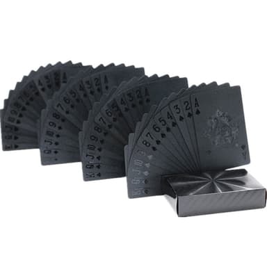 Svart plast PVC Poker vanntett spillkort kortdekk