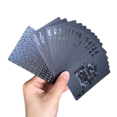 Svart plast PVC Poker vanntett spillkort kortdekk