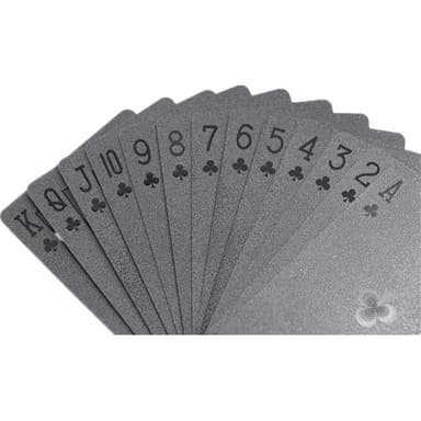 Svart plast PVC Poker vanntett spillkort kortdekk