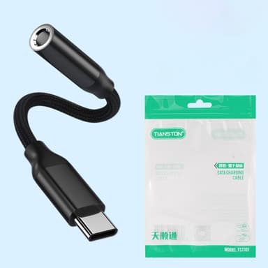 for f.eks. iPhone 15 USB-C hann til 3,5 mm kvinnelig AUX-hodetelefonadapter