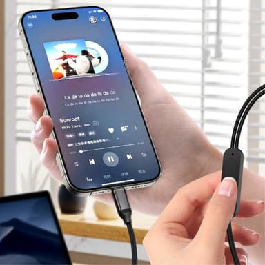 for f.eks. iPhone 15 USB-C hann til 3,5 mm kvinnelig AUX-hodetelefonadapter