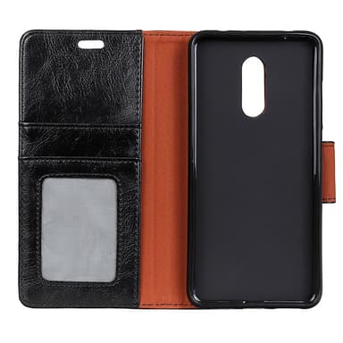Nokia 6.1 Plus Lommebok-deksel Teksturert Split - Svart