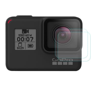 2 stk HAT PRINCE Hero5/Hero6 herdet glass 0.2mm